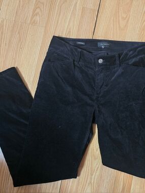Talbots Black Corduroy Pants Classic Style,Straight Leg,High-Rise Women's Size 8
